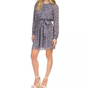 Michael Kors Floral Dress - Dusty Rose and‎ Blue​